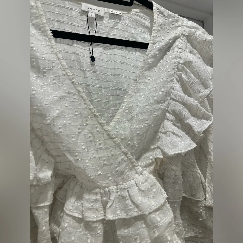 Rhode White Ruffle Blouse - Picture 4 of 7